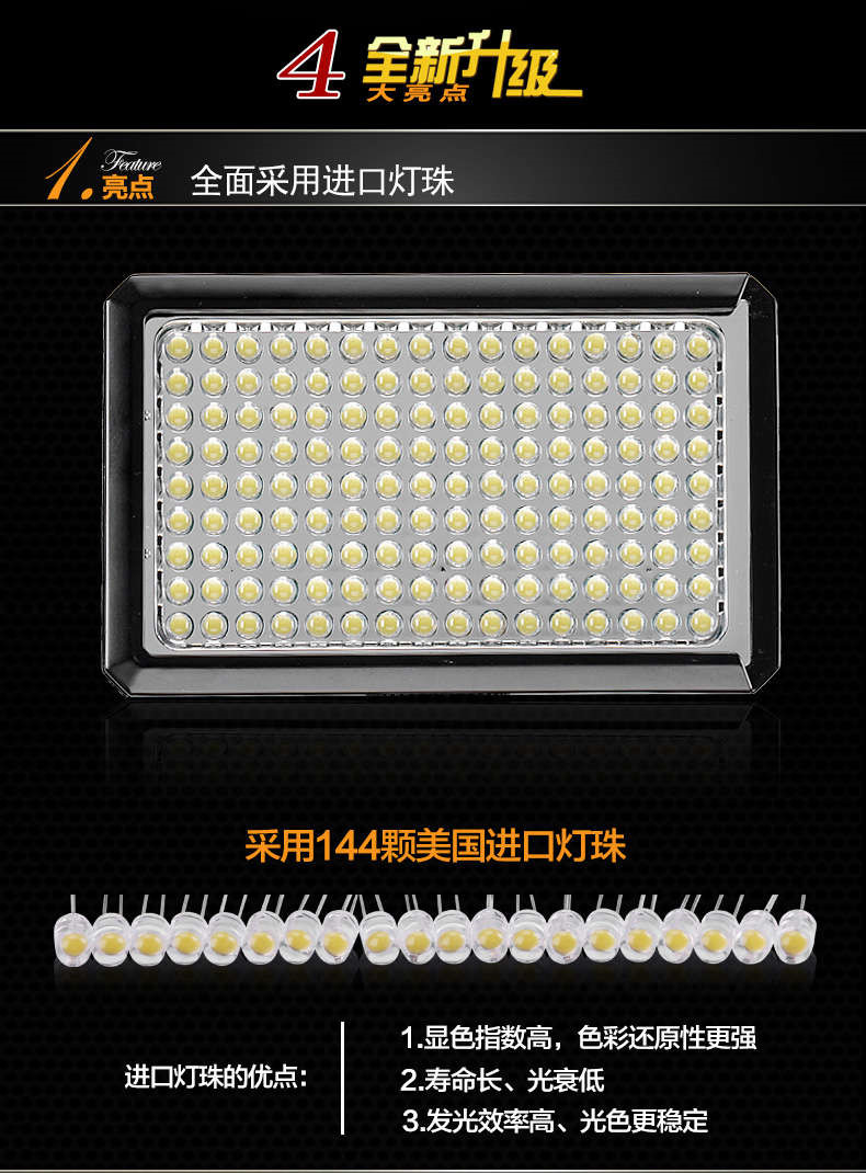 Tolifo圖立方PT-144魅影LED機(jī)頂補(bǔ)光燈144顆燈珠